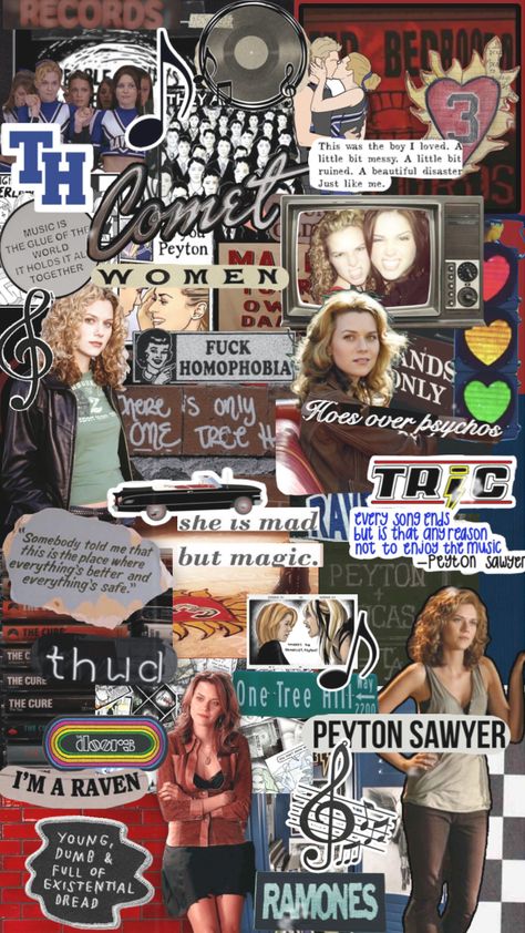 peyton sawyer deserves the absolute world. #onetreehill #peytonsawyer #hilarieburtonmorgan #oth #ravens Peyton Sawyer Aesthetic Wallpaper, Payton Sawyer Aesthetic, Oth Wallpapers, Peyton Sawyer Drawings, Peyton Aesthetic, Peyton Sawyer Aesthetic, Payton Sawyer, Lucas And Peyton, One Tree Hill Cast