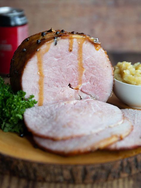 Coca Cola Ham Christmas Gammon Recipes, Coca Cola Ham, Cola Ham, Cooking Ham, Balsamic Carrots Roasted, Gammon Recipes, How To Cook Ham, Roast Dinner, Christmas Food Dinner