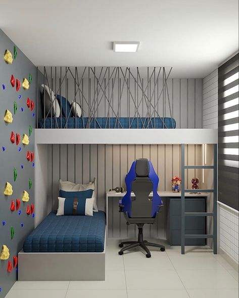 Bunk Bed Rooms, Kids Bed Design, Beds For Small Rooms, Kids Room Interior Design, Small Room Design Bedroom, Boy Bedroom Design, Kids Bedroom Designs, Kids Bedroom Design, Farmhouse Front