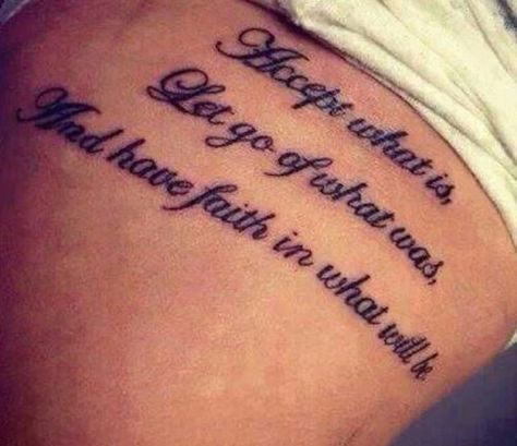 Tattoo Rib Tattoo Quotes, Wörter Tattoos, Tattoo Meaningful, Tattoo Diy, Faith Tattoo, Inspiration Tattoos, Geniale Tattoos, No Bad Days, Urban Threads