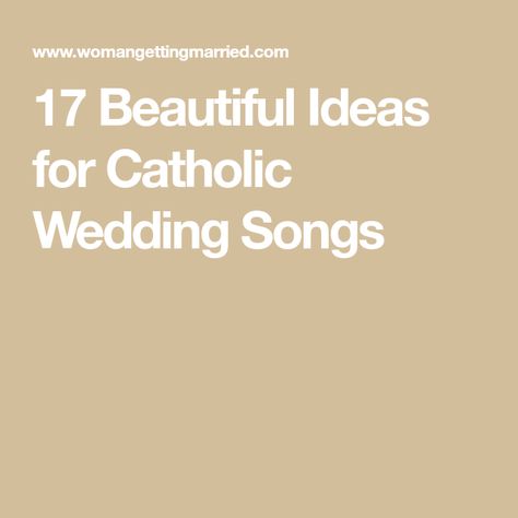 17 Beautiful Ideas for Catholic Wedding Songs Wedding Songs Ceremony, Catholic Wedding Songs, Best Party Songs, Recessional Songs, Wedding Ceremony Songs, Wedding Makeup For Brunettes, Ceremony Songs, City Bride, Wedding Playlist