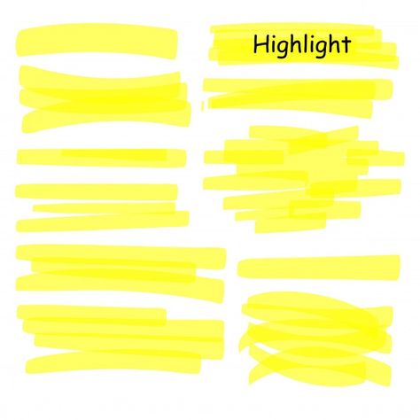 Hand drawn highlight marker lines set. h... | Premium Vector #Freepik #vector #hand #line #hand-drawn #brush Highlighter Marker, Yellow Highlighter, Yellow Watercolor, Highlighters Markers, Information Design, Vector Hand, Identity Design, Designs To Draw, Design Illustration