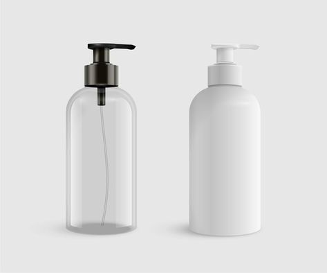 Blank Bottle, Bottle Mockup, Body Soap, Liquid Soap, Soap Dispenser, Plastic Bottles, Body Wash, Premium Vector, Soap Bottle