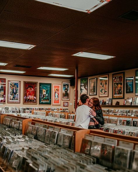 Record Store Photoshoot, Record Store Aesthetic, Robby Keene, Record Stores, Vinyl Store, Record Shop, Old Music, Vinyl Music, Couples Session