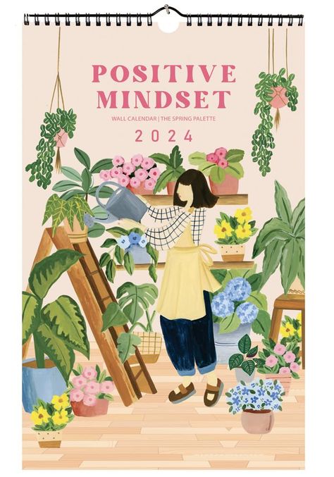 Positive Mindset Wall Calendar 2024 | The Spring Palette |Theme - Empowerment and self-care | Office and home Calendar | 10" x 16" large size wall calendar | Notes, scheduling and planning Home Calendar, Calendar Themes, Empowerment Art, Calendar Notes, Spring Palette, Calendar Date, Art Calendar, Calendar 2024, Calendar Design