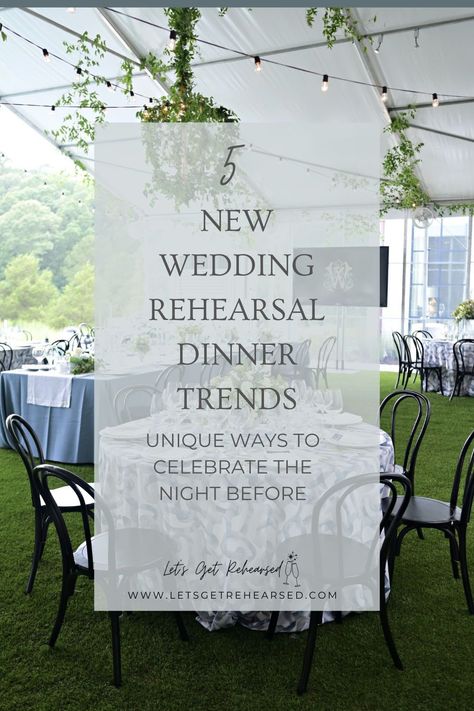 2024 wedding rehearsal dinner & welcome party trends. Best new trends for wedding rehearsal dinners & welcome party. Advice, tips, how to design & budget for wedding rehearsal dinner. Let's Get Rehearsed is the top wedding rehearsal dinner planning site w/ ideas & shop for unique wedding welcome parties. Find wedding rehearsal dinner, night before wedding & wedding welcome party ideas, decor, themes, signs, helpful advice & gifts. Wedding rehearsal dinner budget, saving money, shop & checklists. Rustic Rehearsal Dinner Centerpieces, Welcome Sign For Rehearsal Dinner, Rehearsal Dinner Table Decor Ideas, Table Setting Rehearsal Dinner, Country Rehearsal Dinner Ideas, Minimalist Rehearsal Dinner Decor, Rehearsal Dinner Decorations Restaurant, Rehearsal Party Invitations, Rehearsal Dinner Round Table Decor