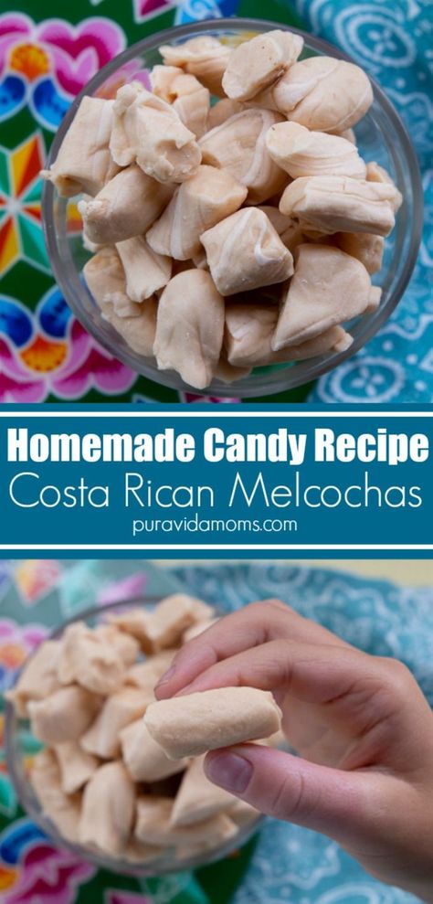 This two ingredient homemade candy is a traditional Costa Rican recipe, especially popular at Christmas. Candy recipe, dessert recipe, sweet recipe, Central American recipe, traditional food, world cuisine Costa Rica Desserts, Costa Rican Desserts, Hot Fudge Cake, Mexican Desserts, Easy Party Desserts, Costa Rican Food, Hot Chocolate Fudge, American Foods, Food World