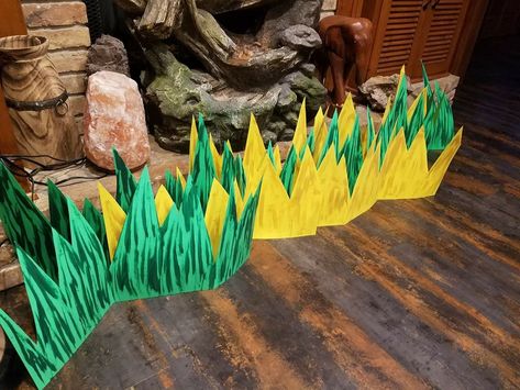 Grass Attachment Techniques, Vbs Diy, Lion King Jr, Tree Story, Theatre Props, Stage Props, Vbs Ideas, Stage Decoration, Christmas Concert