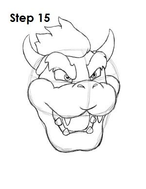 How to Draw Bowser Bowser Drawing Easy, How To Draw Bowser, Bowser Sketch, Bowser Drawing, Drawing Dragons, Alice In Wonderland Drawings, Easy Disney Drawings, Drawing Lessons For Kids, Easy Drawings For Beginners