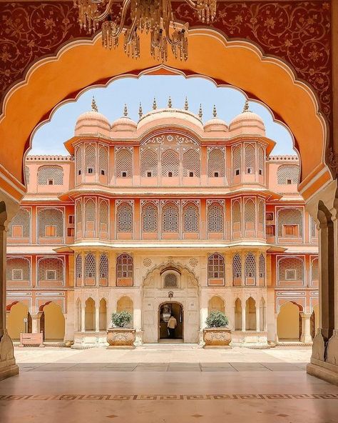 Travel+Leisure Southeast Asia on Instagram: “Another day, another marvelous palace in Jaipur. Here, @puneetyadav captures City Palace, one of the most visited monuments in the Pink…” City Palace Jaipur, Royal Pattern, India Architecture, Pink City, History Of India, Hagia Sophia, Indian Architecture, Hotel Interior, Ancient Architecture