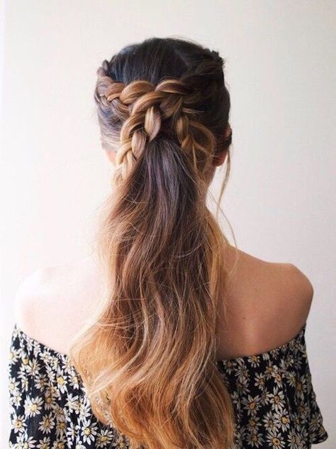 34 beautiful braided wedding hairstyles for the modern bride - TANIA MARAS | bespoke wedding headpieces + wedding veils Unique Wedding Hairstyles, Diy Simple, Braided Hairstyles For Wedding, Easy Braids, Braided Ponytail, Hair Envy, Hair Dos, Beach Waves, Ponytail Hairstyles