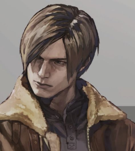 Official RE: 4 concept art (capcom Resident Evil 4 Concept Art, Resident Evil Manga, Leon Drawing, Resident Evil 4 Remake, Leon Scott, Resident Evil Collection, 4 Tattoo, Resident Evil 4, Resident Evil Game