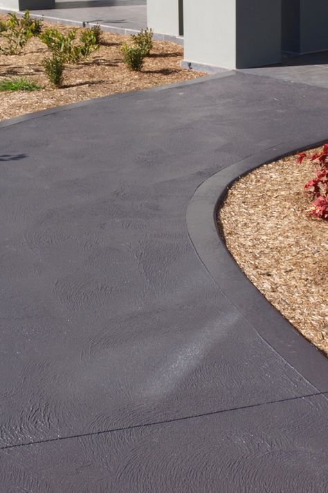 Black Driveway, Concrete Driveway Paint, Concrete Driveway Sealer, Painted Cement Patio, Stained Concrete Driveway, Colored Concrete Patio, Driveway Paint, Cement Driveway, Coloured Concrete