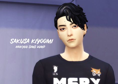 sims 4 haikyuu townie dump Sims 4 Cc Haikyuu Uniform, Sims 4 Haikyuu Cc, Sims Reference, Sakusa Kiyoomi, Sims 4 Hair Male, Sims 4 Traits, Sims Clothes, Sims 4 Anime, Makeup Cc