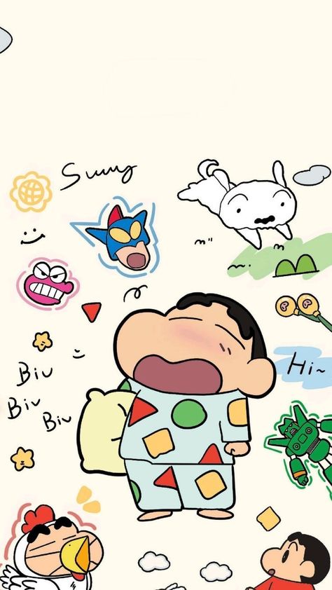 Lucky Wallpaper For Exam, Wallpaper Aesthetic Shinchan, Sin Chan Wallpaper, Crayon Shinchan Wallpapers, Crayon Shin Chan Aesthetic, Cute Shinchan Aesthetic, Shinchan Collage, Shinchan Wallpapers Cute, Crayon Shin Chan Wallpapers