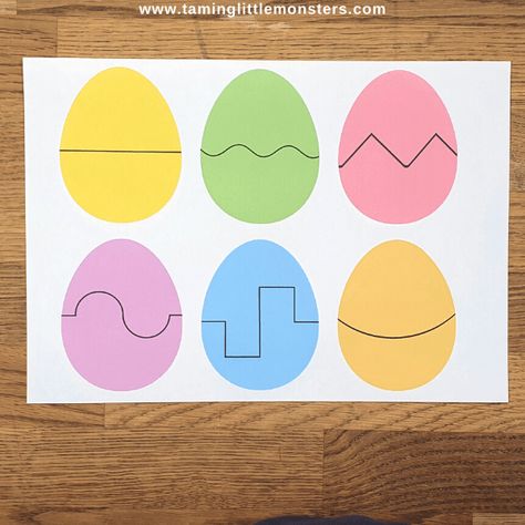 Easter Scissor Skills - Fine Motor Activity - Taming Little Monsters Activities For Easter, Scissor Activities, Diy Peg Board, Preschool Easter, Easter Play, Easter Crafts For Toddlers, Early Years Classroom, Fine Motor Activity, Easter Activities For Kids