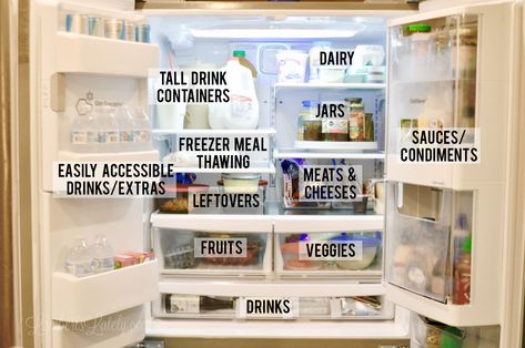 Five of My Favorite Refrigerator Organization Tips | Lamberts Lately French Door Refrigerator Organization, French Door Fridge Organization, Refrigerator Organization Ideas, Small Fridge Organization, True Refrigerator, Saving Methods, Freezer Drawer, Door Fridge, Freezer Organization