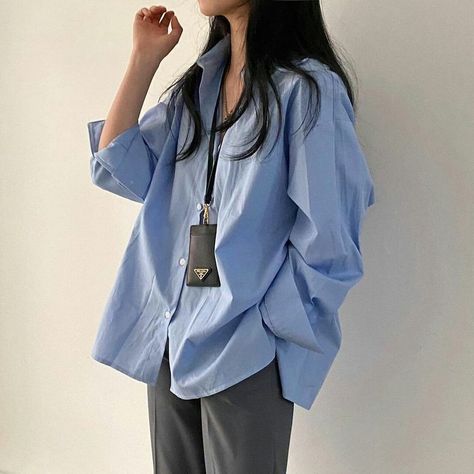 Casual Shirts Women, Female Streetwear, Women Korean Fashion, Korean Casual Outfits, Casual Shirt Women, Streetwear Tops, Shirts Women, Vintage Casual, 가을 패션