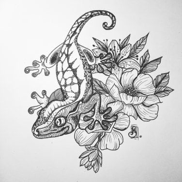 Gecko Sketch, Lizard Tattoo Design, Gecko Tattoo, 22 Tattoo, Mum Tattoo, Lizard Tattoo, Birthday Tattoo, Mushroom Tattoos, Snake Tattoo Design