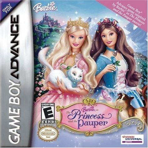 Barbie Game, The Princess And The Pauper, Barbie Games, Gameboy Games, Princess Games, Princess And The Pauper, Original Nintendo, Play Barbie, Musical Film