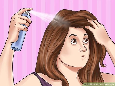 3 Easy Ways to Dress 80s Style (with Pictures) - wikiHow Easy 80s Outfit, 80s Dress Up Ideas, 80 S Hairstyles, 80s Hair Styles, 80s Dress Up, 80s Fashion Women, Tame Frizzy Hair, Neon Clothes, 80’s Hair