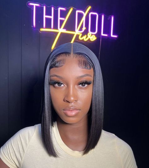 Short Straight Wig, Cute Bob Hairstyles, Braiding Your Own Hair, Natural Hair Bun Styles, Bob Cut Wigs, Classy Hairstyles, Edges Hair, Gorgeous Hair Color, Cute Box Braids Hairstyles