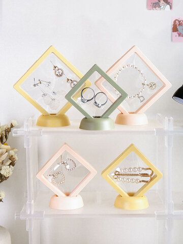 Display Ideas For Jewelry, Jewelry Shadow Box, Angle Foto, Displays For Jewelry, Random Gift Ideas, Transparent Jewelry, Ideas Negocios, Floating Picture Frames, Jewelry Packaging Box