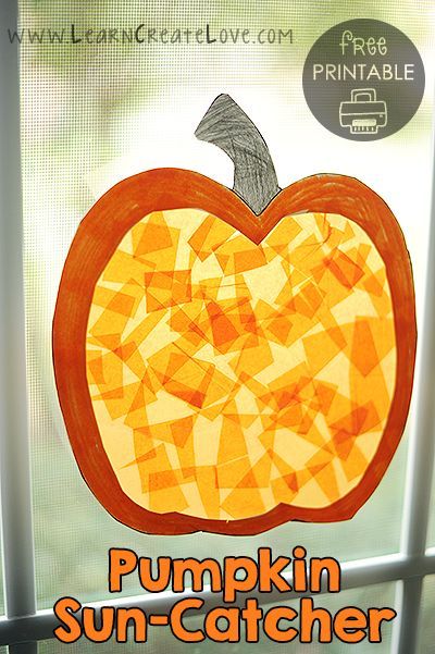 Printable Pumpkin Sun-Catcher Craft Pumpkin Craft For Kids, Pumpkin Crafts Preschool, Scary Halloween Crafts, Nanny Ideas, Fall Crafts For Toddlers, Preschool Art Projects, 3 October, November Activities, Pumpkin Craft