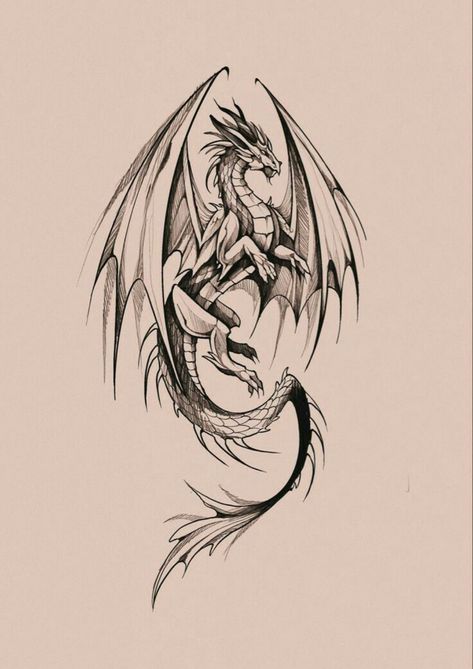 Futuristic Dragon, Dragon Tattoo Drawing, Celtic Dragon Tattoos, Dragon Tattoo Sketch, Small Dragon Tattoos, Dragon Tattoo Art, Petit Tattoo, Dragon Sleeve Tattoos, Dragon Tattoo For Women