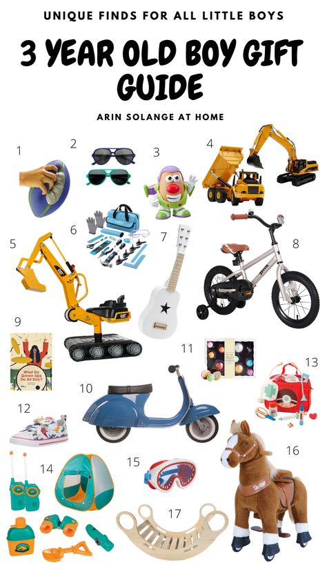 Best gifts for a 3 year old boy. Check out this blog post full of amazing and unique gift ideas for your favorite 3 year old. #giftguide #3yearoldgift #3yearoldboy Christmas Gifts For Three Year Old Boy, Gifts For Three Year Old Boy, Toddler Birthday Gifts, Toddler Boy Gifts, Presents For Boys, Christmas Gifts For Boys, Toddler Gift, Cool Gifts For Kids, 2022 Christmas