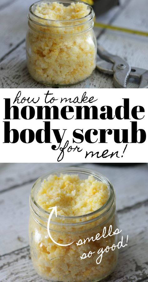 Diy Bath Products For Men, Diy Body Scrub For Men, Body Scrubs For Men, Body Care For Men, Men Body Scrub, Body Scrub For Dry Skin, Hair Scrubs, Scrub For Dry Skin, Men Scrubs