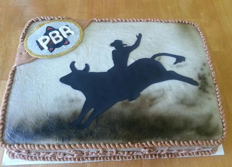 Rodeo bull riding cake Bull Riding Birthday Cake, Bull Riding Cake, Rodeo Cakes For Boys, Western Birthday Cakes, Cowboy Birthday Cakes, Cowboy Cakes, Cowboy Theme Party, Realistic Cakes, Rodeo Party