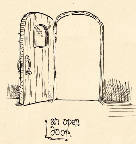 day 1: an open door by papergori Door Drawing Reference, Open Door Drawing, Door Reference, Double Door Wreath, Door Drawing, Double Door Wreaths, Whimsical Wreaths, Mothers Day Wreath, 카드 디자인