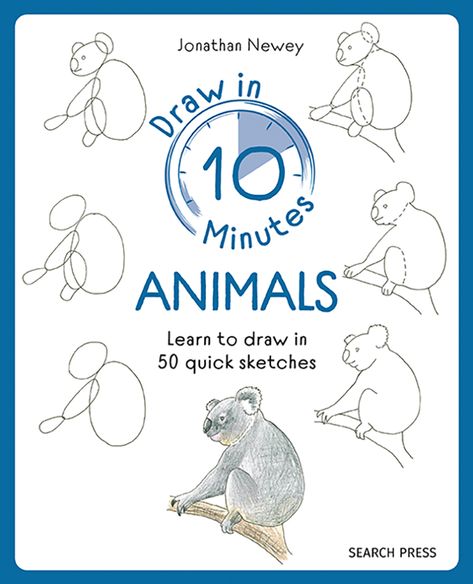 Draw in 10 Minutes: Animals 10 Minute Drawings, Animal Sketches Easy, Domestic And Wild Animals, Animals Step By Step, Colour Swatches, Sketching Ideas, Loyal Dogs, Different Animals, Your Drawing