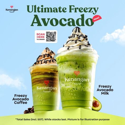 Kenangan Coffee Ultimate Freezy Avocado: Refreshing Treats to Beat the Heat! Avocado Milk, Avocado Coffee, Standing Banner, Standing Banner Design, Chocolate Drizzle, Coffee Milk, Beat The Heat, Taste Buds, Treat Yourself