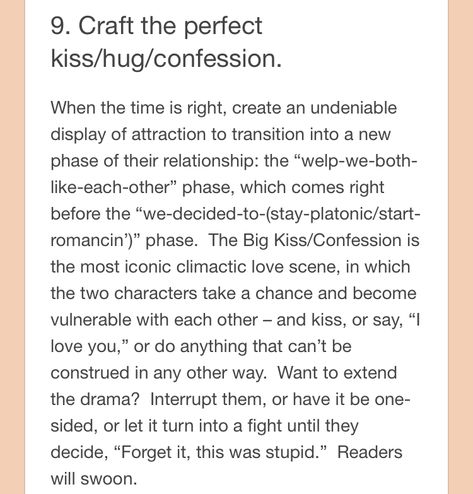 First Kiss Writing, Writing Kissing Scenes, Writing Kiss Scenes, First Kiss Prompts, Scene Writing, Perfect Kiss, Writing Inspiration Tips, Love Confessions, Big Kiss