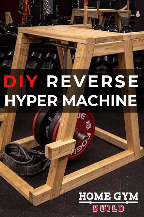 Homemade wooden and with padding for your home gym. This DIY tutorial on a Reverse Hyper Machine focuses on a build with a long list of supplies. DIY reverse hyper machines that you can make your own without breaking the bank. Wood Exercise Equipment, Diy Back Extension Machine, Diy Reverse Hyper, Diy Gym Equipment Homemade, Home Made Gym Equipment, Diy Workout Equipment, Diy Weight Bench, Diy Fitness Equipment, Homemade Workout Equipment