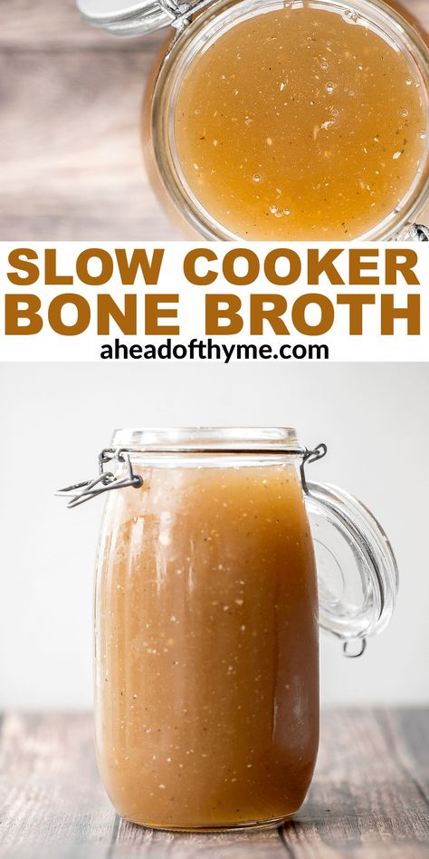 Slow Cooker Bone Broth Bone Marrow Broth, Slow Cooker Bone Broth, Beef Marrow Bones, Bone Broth Soup, Making Bone Broth, Beef Back Ribs, Bone Broth Recipe, Roasted Butternut Squash Soup, Beef Bone Broth