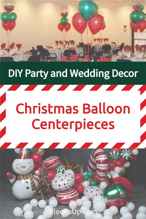 Christmas Balloon Centerpieces, Centerpieces For Christmas, Balloon Centerpieces Diy, Christmas Pictures Vintage, Balloon Business, Christmas Balloon Decorations, Diy Balloon Decorations, Diy Balloon, Christmas Balloons