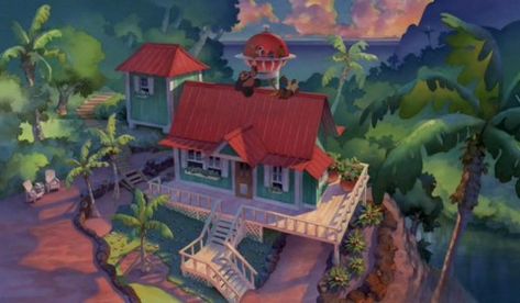 May seem silly... But I like Lilo & Nani's house Lilo And Nani, Lilo And Stitch 2002, Lilo Y Stitch, Disney Concept Art, Disney Magic Kingdom, Lilo Stitch, Disney Lilo, Animation Background, Visual Development