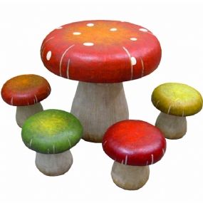 Ok, who’s into fairies? Or even Alice in Wonderland now that it’s so popular. This mushroom table and stools set is probably the cutest and coolest furniture I’ve seen. You set this up in any room and you’ve got yourself a themes room. Add some fairy stickers on the wall and you can open your … Toadstool Table, Alice In Wonderland Room, Children's Garden, Indoor Outdoor Furniture, Table Stool, Kid Table, Event Ideas, Table And Chair Sets, Outdoor Kids