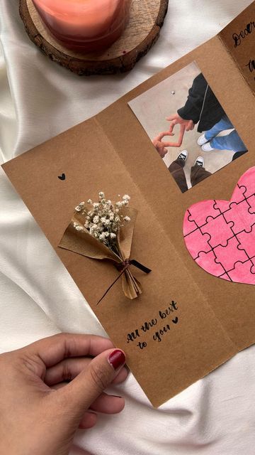 Cards For Sister Handmade, Love Letter Decoration Ideas, Diy Sister Gifts, Handmade Gifts For Sister, Letter Decoration Ideas, Scrapbook For Best Friend, Diy Engagement Gifts, Diy Valentine Gifts For Boyfriend, Handmade Letters