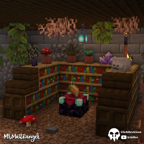 MrMattRanger | Minecraft Builder (@mrmattranger) • Instagram photos and videos Enchanting Table Minecraft, Enchanting Room Minecraft, Table Minecraft, Building Blueprints, Villa Minecraft, Enchanting Table, Modded Minecraft, Minecraft Building Blueprints, Pretty Buildings