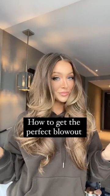 At Home Hair Blowout, Bouncy Blowout Fine Hair, Blowout Hair Tutorial With Curler, How To Do A Blowout On Long Hair, Blowout Sectioning, Center Part Blowout, How To Curl Your Hair To Look Like A Blowout, Blow Dry Hairstyles For Wedding, Effortless Blowout Hair