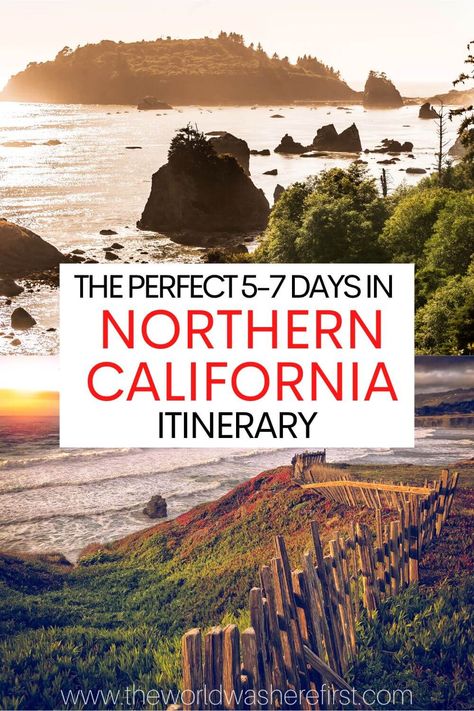 Northern California Road Trip, Northern California Travel, Northern California Coast, California Coast Road Trip, California Vacation, California Map, California Travel Road Trips, American Travel, 5 To 7