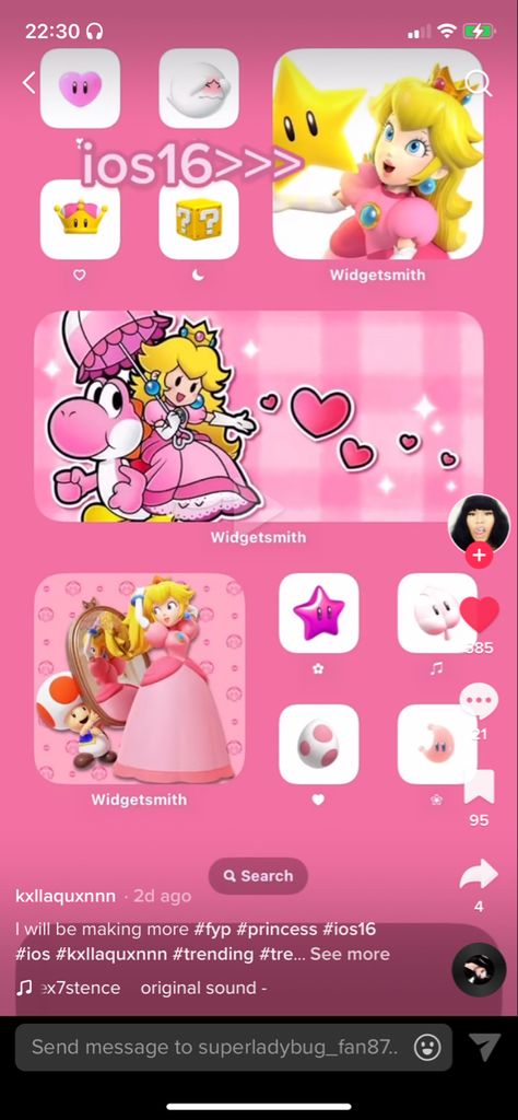 Princess Peach Themed Phone, Princess Peach Wallpaper Iphone, Princess Peach Wallpaper, Peach Wallpaper, Princesa Peach, Iphone Layout, Phone Themes, Room Themes, Princess Peach