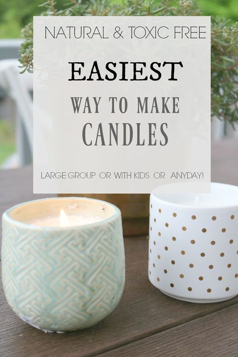 Candle making is a super fun DIY and you can control the ingredients that go inside. I prefer to use non-toxic waxes and oils. On the blog, I'm sharing the EASIEST way to make non-toxic candles! #candlemaking #non-toxiccandles #nestingwithgrace #candles Diy Candles Easy, Hand Dipped Candles, Make Candles, Soya Mumu, Making Candles Diy, Diy Candles Scented, Candle Making Business, Diy Marble, Food Candles