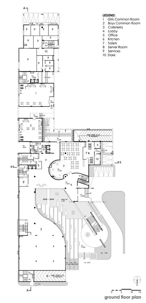 Image 27 of 31 from gallery of IMI International Management Institute Kolkata / Abin Design Studio. plan Institute Design, Interactive Exhibit, Studio Floor Plans, Design Studio Office, Studio Layout, University Architecture, Office Plan, Design Institute, House Sketch