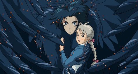 Studio Ghibli's Howl's Moving Castle is a Hayao Miyazaki classic, but what fans may not know—as I didn't—is that it was a book series first! Howl Sophie, قلعة هاول المتحركة, Howls Moving Castle Wallpaper, Howls Moving Castle Art, Studio Ghibli Films, Art Studio Ghibli, 하울의 움직이는 성, Howl And Sophie, Ghibli Artwork