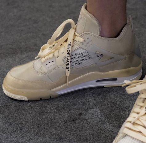 Off-White Air Jordan 4 Sail 2020 CV9388-100 Release Date - SBD Air Jordan 4 Sail, Air Jordan 4 Off White, Jordan 4 Sail, Jordan 4 Off White, Fly Shoes, White Jordans, Black Lion, Air Jordan 5, Air Jordan 4